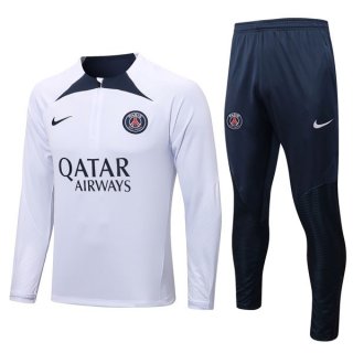 Sudadera De Training PSG 2022-2023 Blanco Azul Sudadera De Training PSG 2022-2023 Blanco Azul