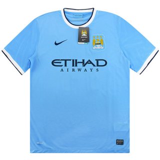 1ª Equipación Replica Camiseta Manchester City Retro 2013 2014 Azul 1ª Equipación Replica Camiseta Manchester City Retro 2013 2014 Azul