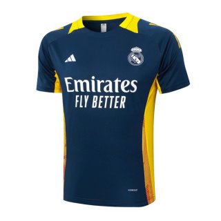 Camiseta Entrenamiento Real Madrid 2024-2025 Azul Amarillo Camiseta Entrenamiento Real Madrid 2024-2025 Azul Amarillo