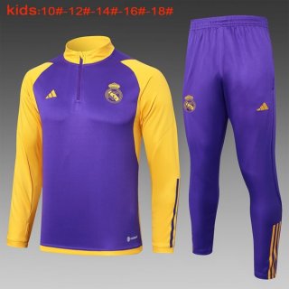 Ninos Sudadera De Training Real Madrid 2024-2025 Purpura Amarillo Ninos Sudadera De Training Real Madrid 2024-2025 Purpura Amarillo