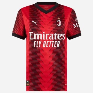 Tailandia Camiseta AC Milan 1ª Equipación Mujer 2023-2024 Tailandia Camiseta AC Milan 1ª Equipación Mujer 2023-2024