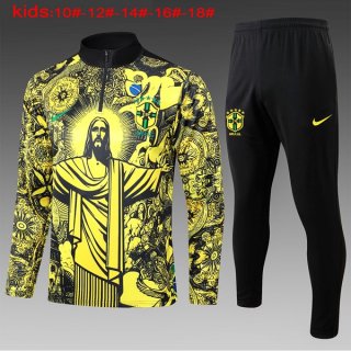 Ninos Sudadera De Training Brasil 2024-2025 Amarillo Ninos Sudadera De Training Brasil 2024-2025 Amarillo