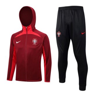 Chandal Con Capucha Portugal 2023-2024 Rojo Chandal Con Capucha Portugal 2023-2024 Rojo