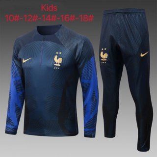 Niños Sudadera De Training Francia 2023 Azul 2 Niños Sudadera De Training Francia 2023 Azul 2