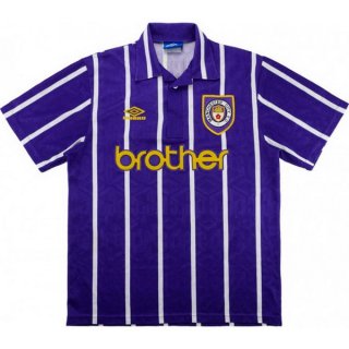 2ª Equipación Replica Camiseta Manchester City Retro 1993 1994 Purpura 2ª Equipación Replica Camiseta Manchester City Retro 1993 1994 Purpura