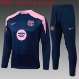 Ninos Sudadera De Training Barcelona 2025-2026 Azul Rosa 3
