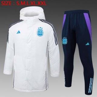 Abrigo Argentina Conjunto Completo 2024-2025 Blanco Abrigo Argentina Conjunto Completo 2024-2025 Blanco