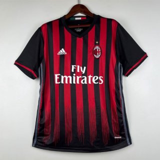 Tailandia Camiseta AC Milan 1ª Equipación Retro 2016-2017 Tailandia Camiseta AC Milan 1ª Equipación Retro 2016-2017