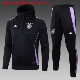 Niños Sudadera Con Capucha Alemania 2024-2025 Negro 3 Niños Sudadera Con Capucha Alemania 2024-2025 Negro 3
