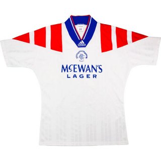 2ª Equipación Replica Camiseta Rangers Retro 1992 1993 Blanco 2ª Equipación Replica Camiseta Rangers Retro 1992 1993 Blanco
