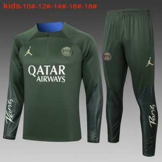 Ninos Sudadera De Training PSG 2024-2025 Verde Ninos Sudadera De Training PSG 2024-2025 Verde