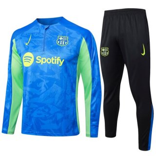 Sudadera De Training Barcelona 2024-2025 Azul Verde Sudadera De Training Barcelona 2024-2025 Azul Verde