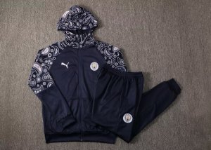 Chandal Con Capucha Manchester City 2021-2022 Azul Marino