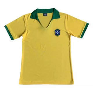 1ª Equipación Replica Camiseta Brasil Retro 1957 Amarillo 1ª Equipación Replica Camiseta Brasil Retro 1957 Amarillo