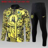 Ninos Sudadera De Training Brasil 2024-2025 Amarillo