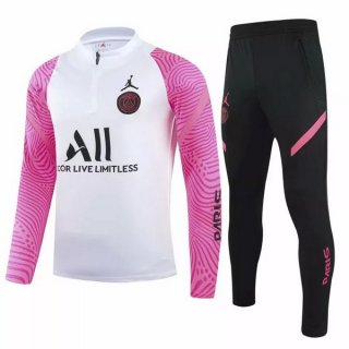 Chandal PSG 2021-2022 Blanco Rosa Negro Chandal PSG 2021-2022 Blanco Rosa Negro