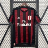 Tailandia Camiseta AC Milan 1ª Equipación Retro 2015-2016
