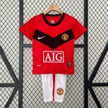 Camiseta Manchester United 1ª Equipación Retro Niño 2009 2010