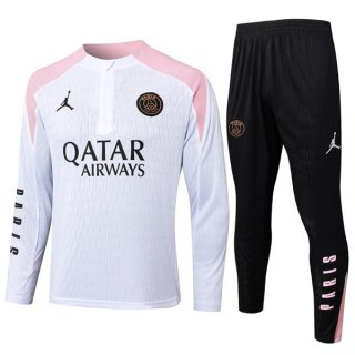 Sudadera De Training PSG 2024-2025 Blanco Rosa Sudadera De Training PSG 2024-2025 Blanco Rosa