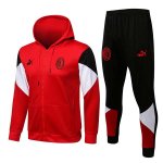 Chandal Con Capucha AC Milan 2022 Rojo Negro Chandal Con Capucha AC Milan 2022 Rojo Negro