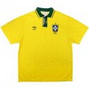 1ª Equipación Replica Camiseta Brasil Retro 1991 1993 Amarillo
