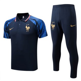 Polo Francia Conjunto Completo 2022-2023 Azul Polo Francia Conjunto Completo 2022-2023 Azul