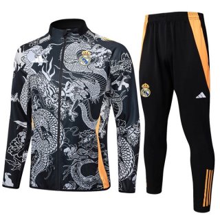 Chandal Real Madrid 2024-2025 Gris Negro 2 Chandal Real Madrid 2024-2025 Gris Negro 2
