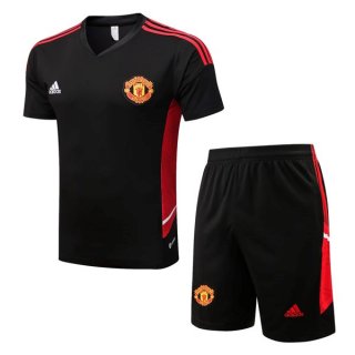 Camiseta Entrenamiento Manchester United Conjunto Completo 2022-2023 Negro Camiseta Entrenamiento Manchester United Conjunto Completo 2022-2023 Negro