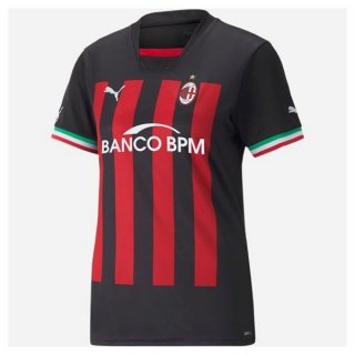 Camiseta AC Milan 1ª Equipación Mujer 2022-2023 Camiseta AC Milan 1ª Equipación Mujer 2022-2023