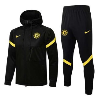 Chandal Con Capucha Chelsea 2022 Negro Amarillo Chandal Con Capucha Chelsea 2022 Negro Amarillo