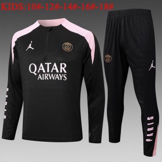 Ninos Sudadera De Training PSG 2024-2025 Negro Rosa Ninos Sudadera De Training PSG 2024-2025 Negro Rosa