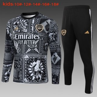 Niños Camiseta Training Arsenal 2024-2025 Negro Blanco Niños Camiseta Training Arsenal 2024-2025 Negro Blanco