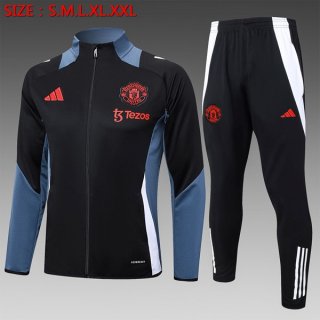 Chandal Manchester United 2024-2025 Negro Gris 2 Chandal Manchester United 2024-2025 Negro Gris 2