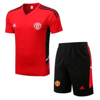 Camiseta Entrenamiento Manchester United Conjunto Completo 2022-2023 Rojo Camiseta Entrenamiento Manchester United Conjunto Completo 2022-2023 Rojo