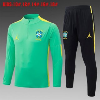 Ninos Sudadera De Training Brasil 2026-2027 Verde 3