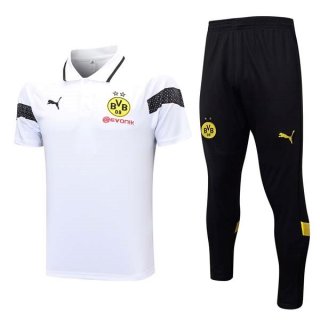 Polo Borussia Dortmund Conjunto Completo 2023-2024 Blanco Negro Polo Borussia Dortmund Conjunto Completo 2023-2024 Blanco Negro