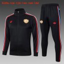 Niños Chandal Manchester United 2024-2025 Negro Rojo