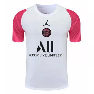 Camiseta Entrenamiento Paris Saint Germain 2021-2022 Blanco Rosa