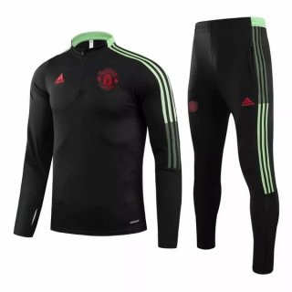 Chandal Manchester United 2021-2022 Negro Rojo Verde Chandal Manchester United 2021-2022 Negro Rojo Verde