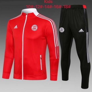 Niños Chandal Bayern 2022 Rojo Negro 1 Niños Chandal Bayern 2022 Rojo Negro 1
