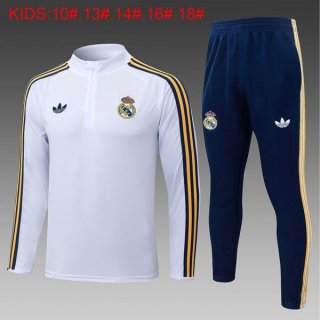 Ninos Sudadera De Training Real Madrid 2026-2027 Blanco 3