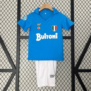 Camiseta Napoli 1ª Equipación Retro Niño 1987 1988 Camiseta Napoli 1ª Equipación Retro Niño 1987 1988