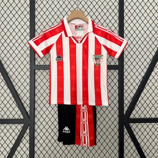 Camiseta Athletic Bilbao 1ª Equipación Niño Retro 1995 1997 Camiseta Athletic Bilbao 1ª Equipación Niño Retro 1995 1997