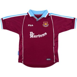 1ª Equipación Replica Camiseta West Ham United FILA Retro 1999 2000 Rojo 1ª Equipación Replica Camiseta West Ham United FILA Retro 1999 2000 Rojo